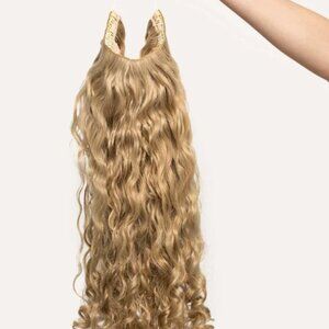 Bebonia Ash Blonde Curly Slip-On Hair Extensions 180G 22''